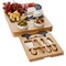 Casafield Charcuterie Board, Large Bamboo Cheese Board and Cutlery Set with Slate Cheese Plate, Ceramic Bowls, Cheese Knives, Labels, and Chalk